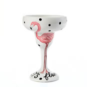 Let's Flamingle Margarita Glass