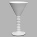 Beaded Martini Glass